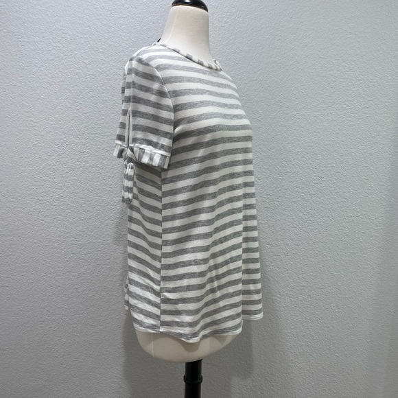 Agnes & Dora Striped Tie Sleeve Top L EUC - Picture 3 of 9